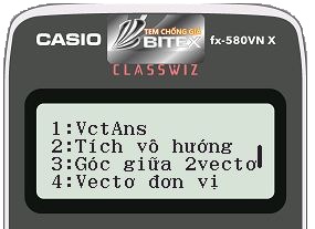 Giao diện tiếng Việt trên Casio fx 580 VNX