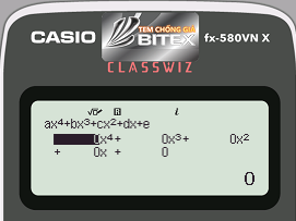 Chức năng giải phương trình bậc 4 trên máy tính CASIO fx 580VNX